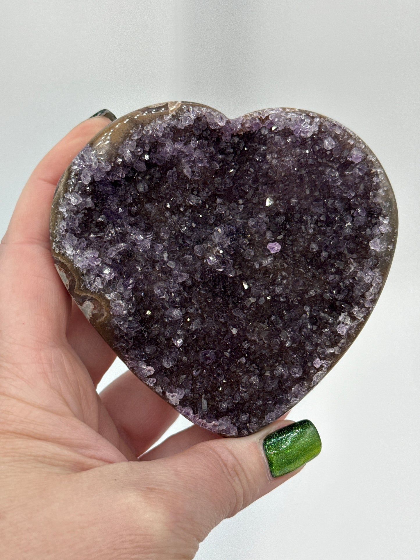 Amethyst Heart Carvings