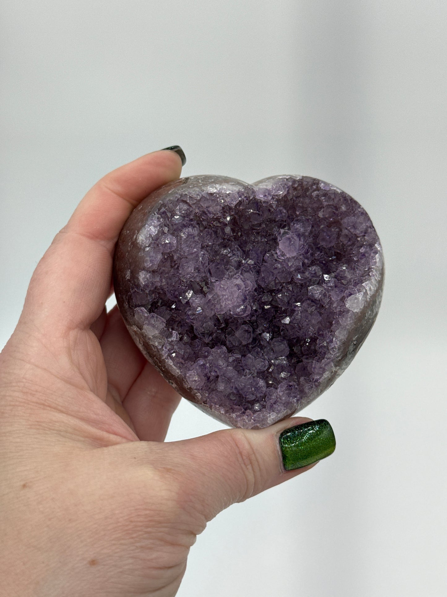 Amethyst Heart Carvings
