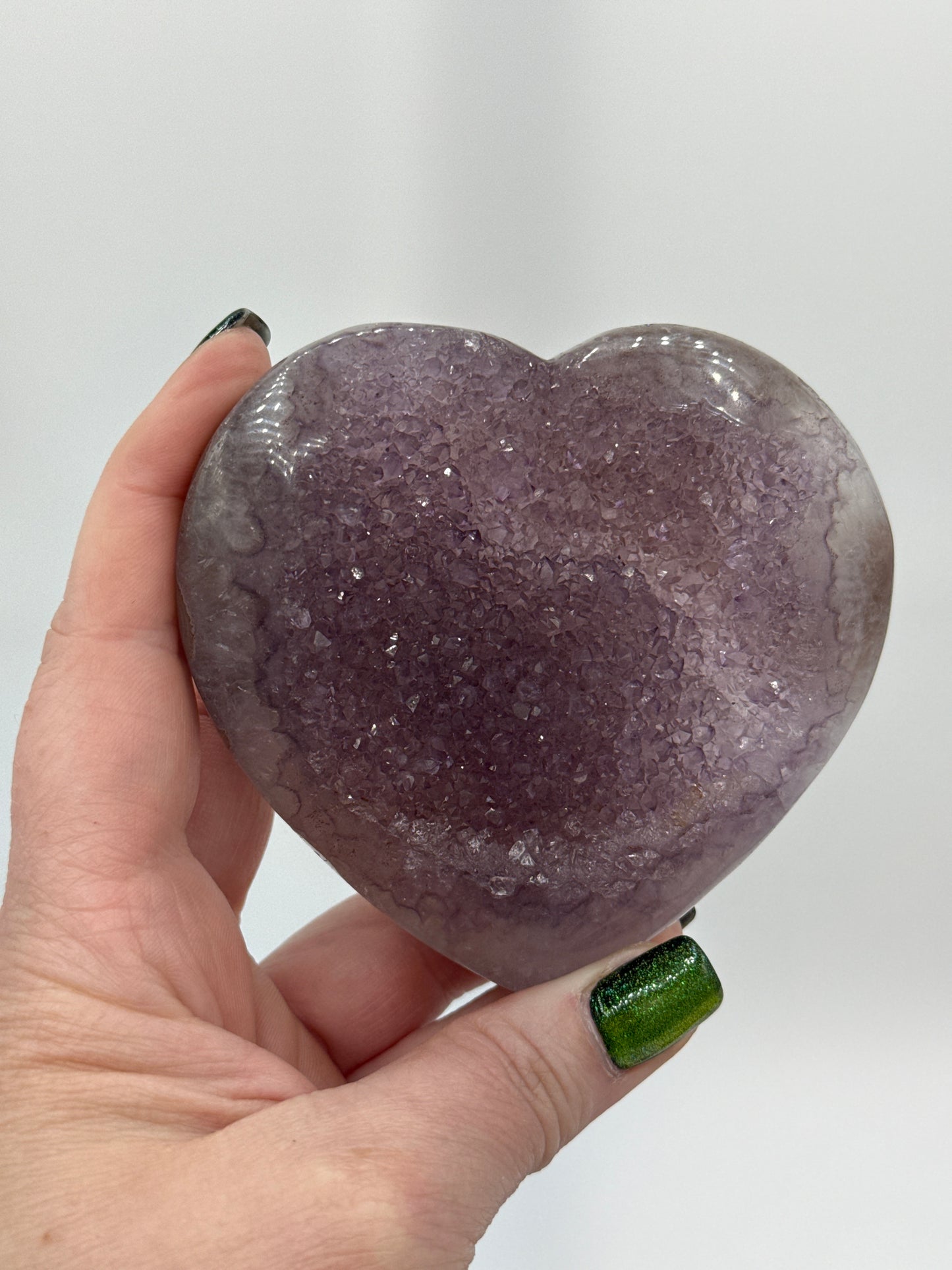 Amethyst Heart Carvings