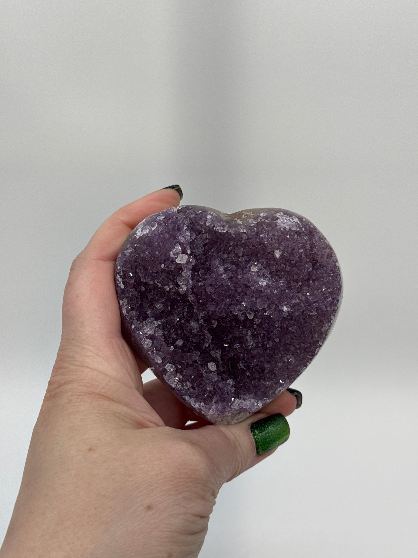 Amethyst Heart Carvings