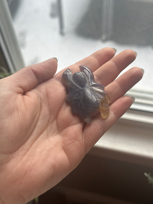 Purple Chalcedony Spider