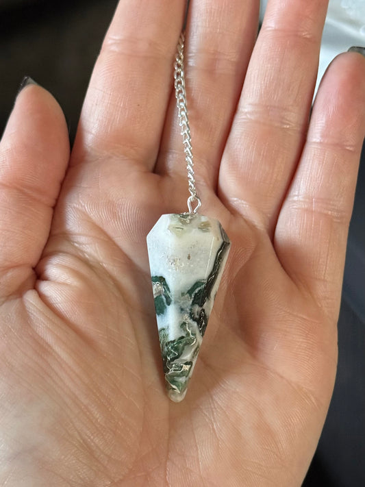 Moss Agate Pendulums
