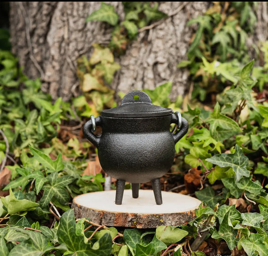 3.5” Cast Iron Cauldron w/ lid