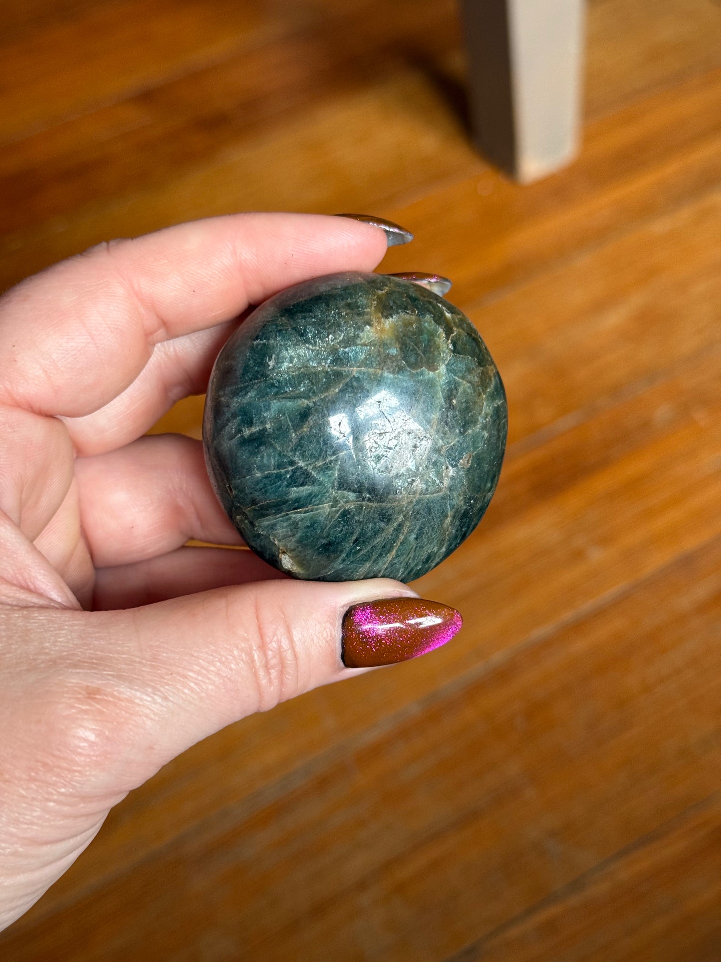 Green Apatite Palm Stones