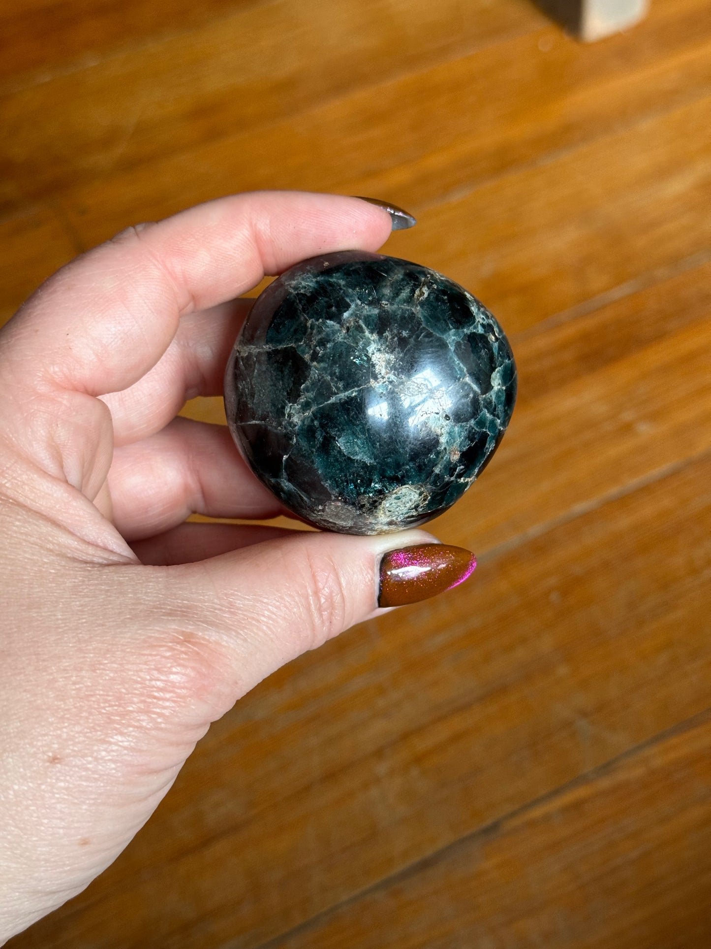 Green Apatite Palm Stones