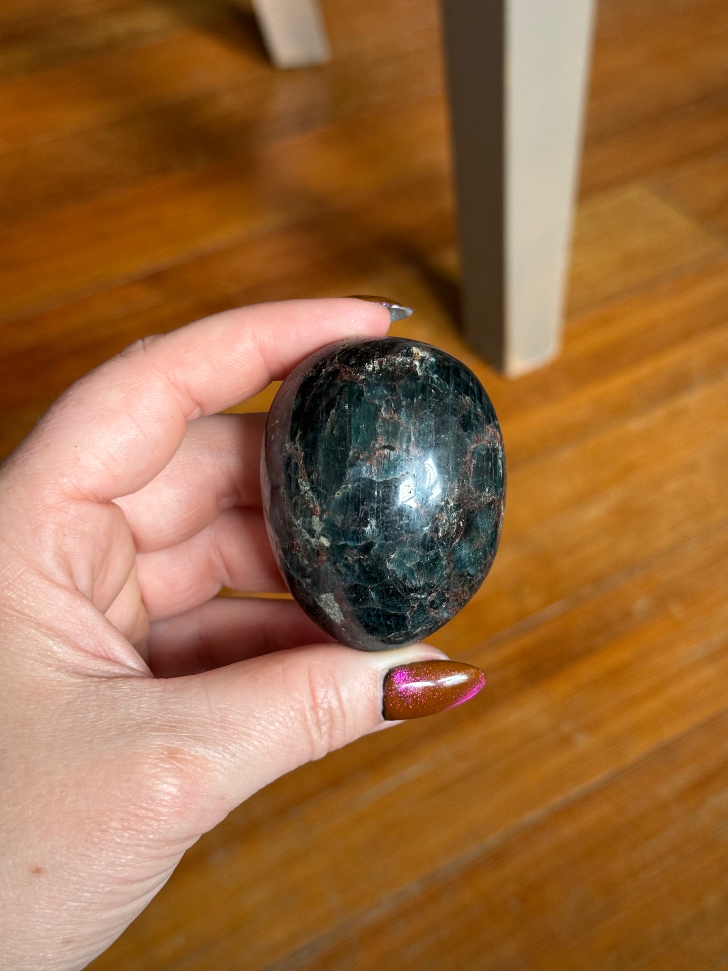 Green Apatite Palm Stones