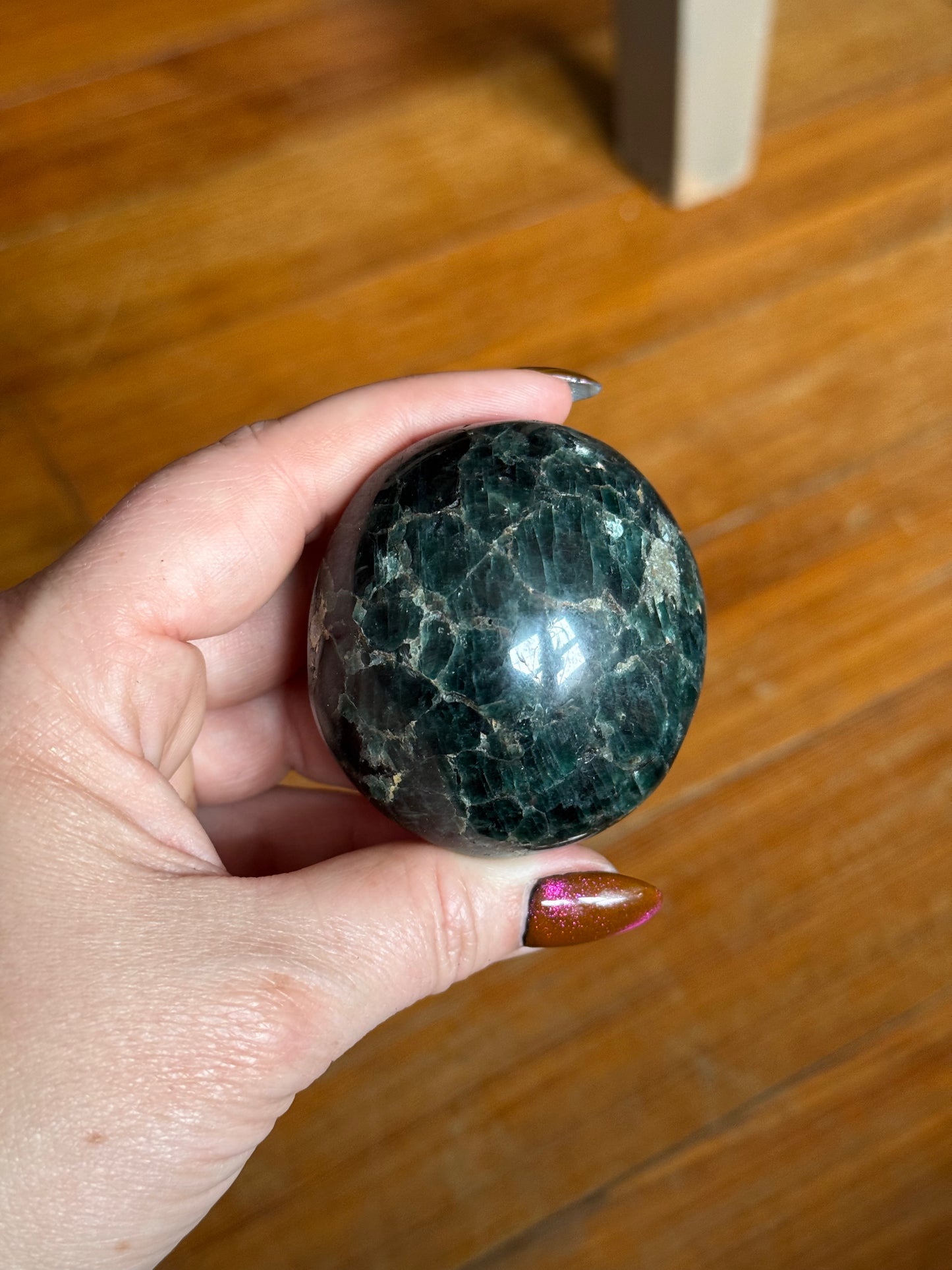 Green Apatite Palm Stones