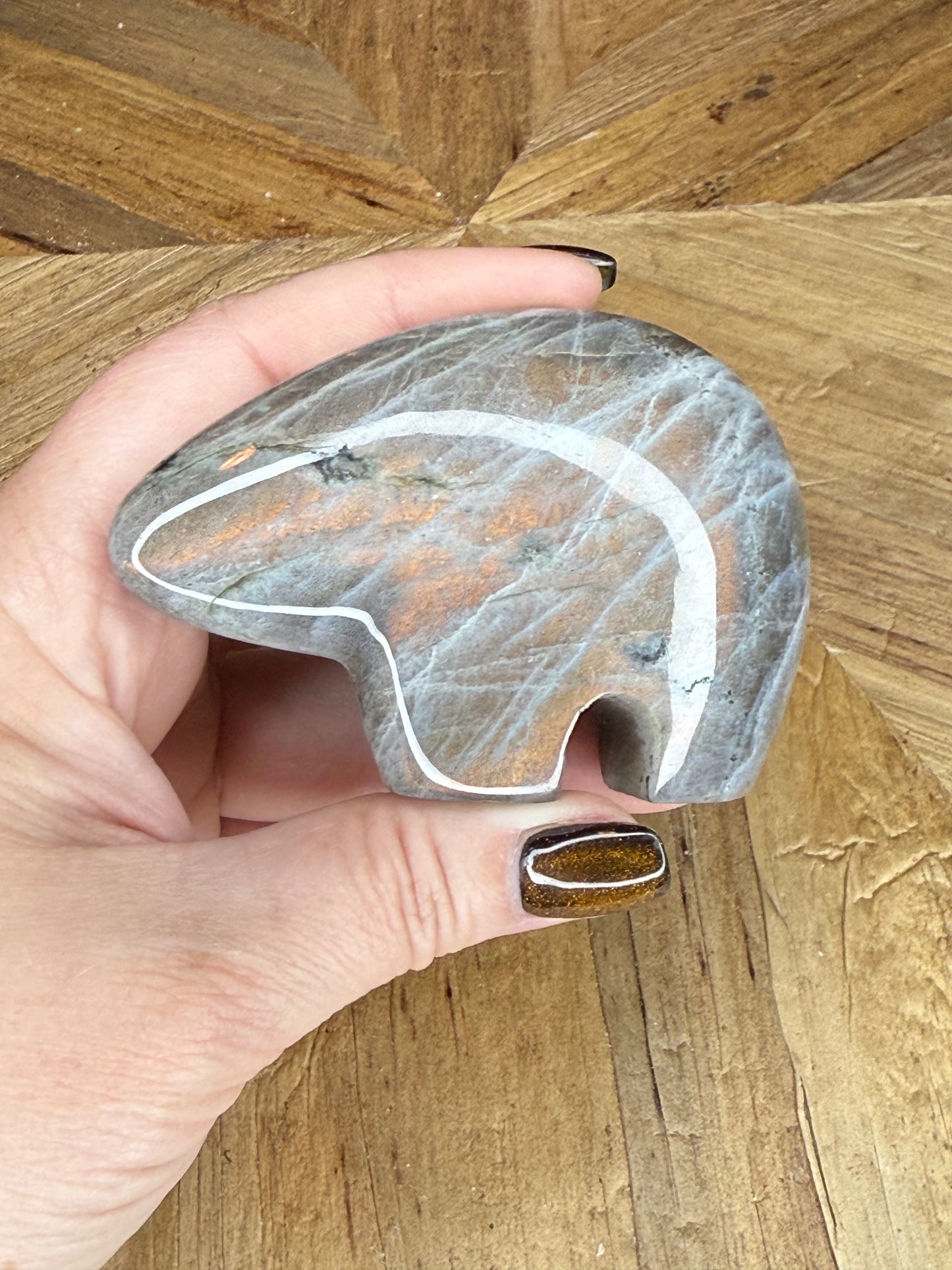 Labradorite Bear Carvings