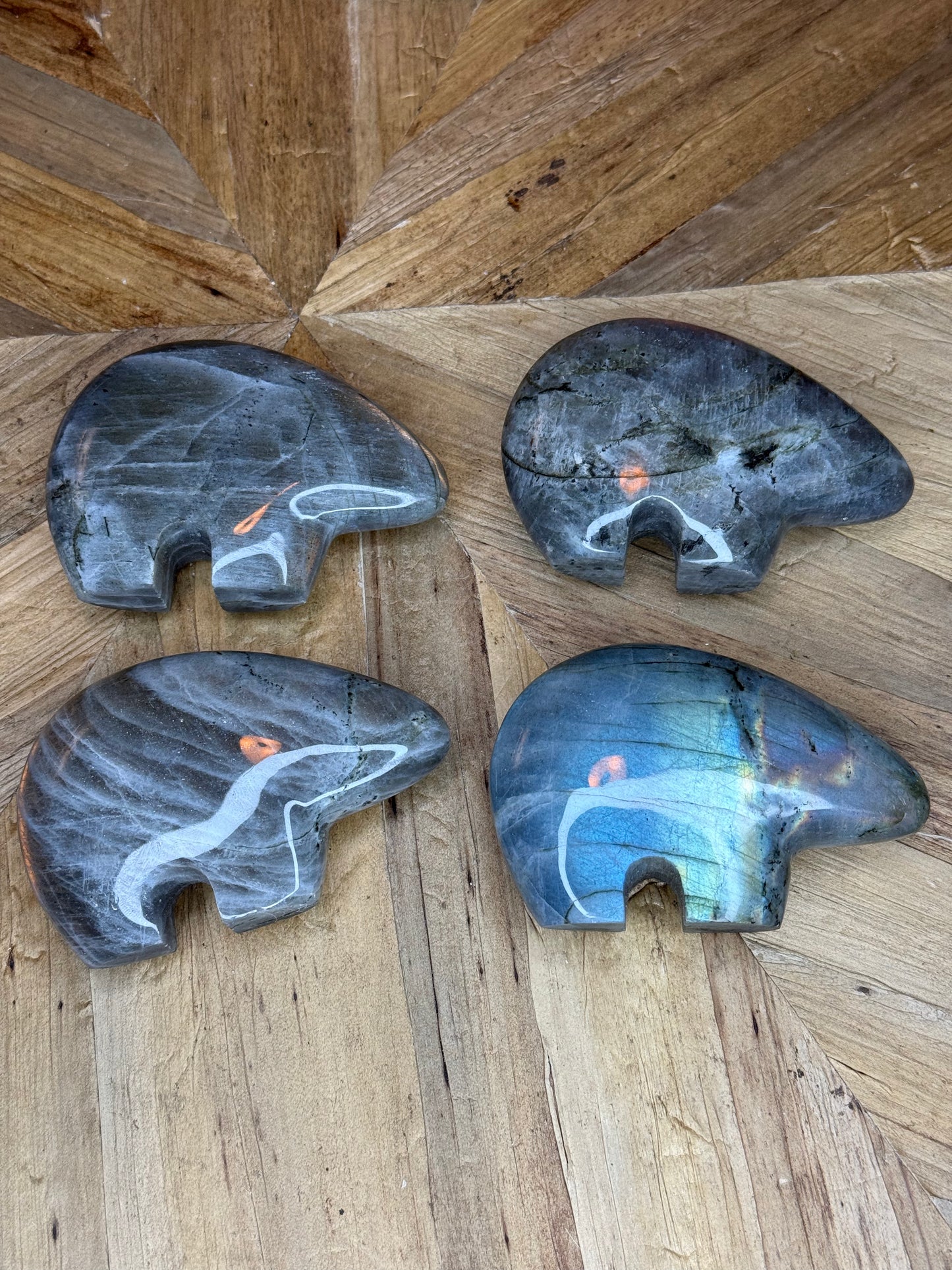 Labradorite Bear Carvings