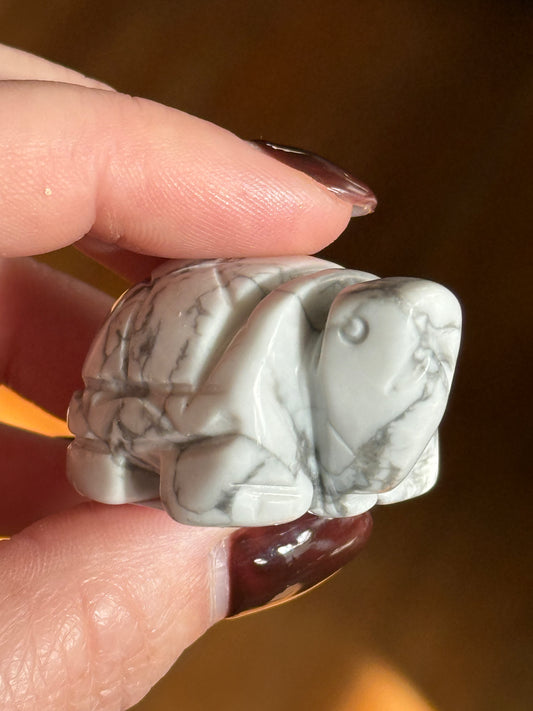Howlite Tortoise Carving