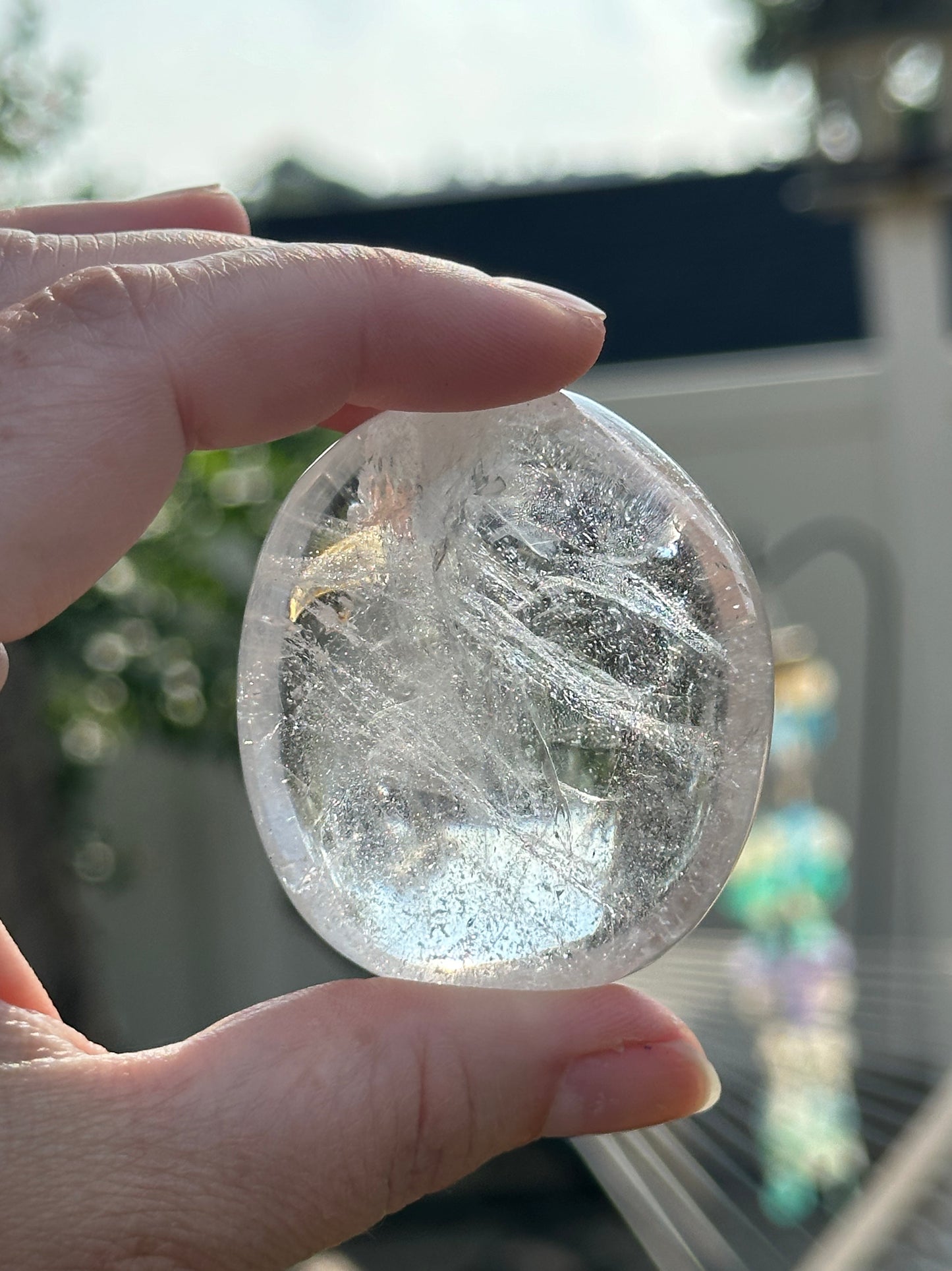 Clear Quartz Palm Stones